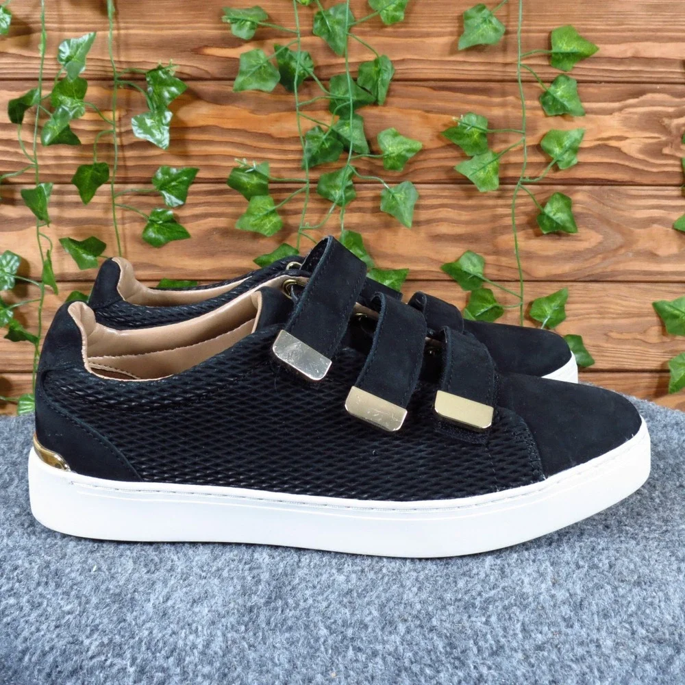 Aldo Paise Women Fashion Sneaker‎ Size 10 Casual Walking Black Gold Hardware